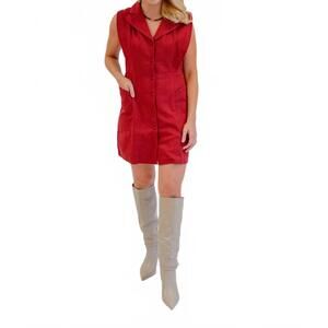 NEW LAROQUE phoebe mini dress in garnet